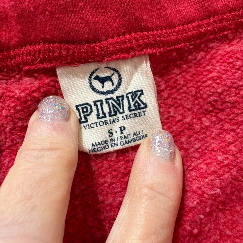 Vintage Victoria’s Secret “PINK” Wide-Leg RED Boyfriend Style Sweatpants Small - Picture 8 of 10